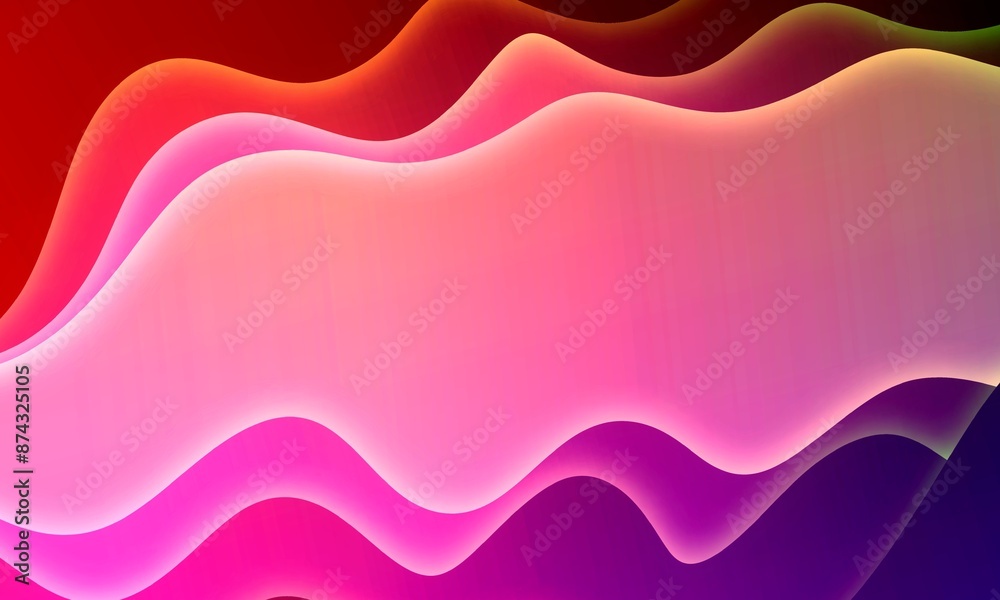 Vibrant Abstract Wavy Spectrum of Pink and Purple Hues with a Fluid Gradient Transition