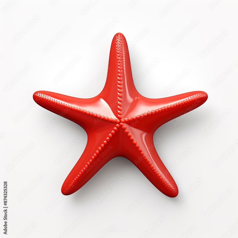 red starfish isolated on white