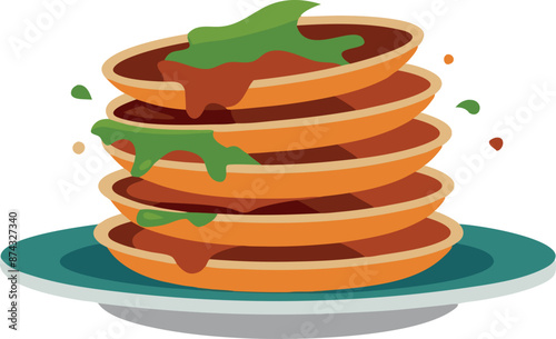 A pile of dirty plates