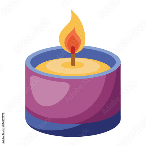 Illustration of Scented Candle on white