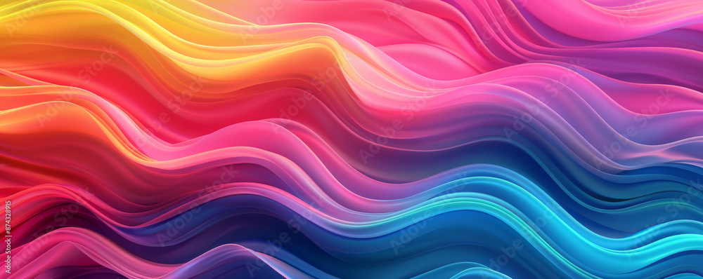 A vivid rainbow gradient wavy abstract background, featuring smooth, flowing waves in vibrant hues that transition seamlessly, creating a dynamic and colorful visual experience. A vivid rainbow gradient wavy abstract background, featuring smooth, flowing waves in vibrant hues that transition seamlessly, creating a dynamic and colorful visual experience.