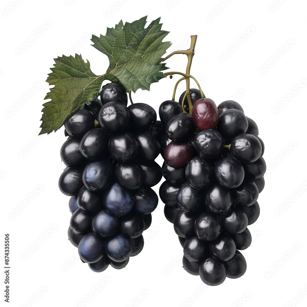 Fototapeta premium Grapes on transparent background