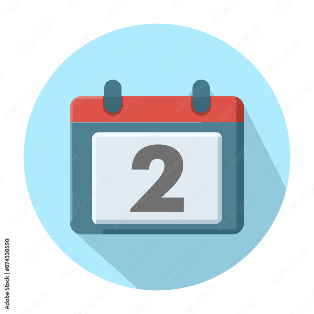 Calendar icon concept, date element, date change on calendar, number of days remaining flat design concept illustration. simple modern graphic elements for blank state ui, infographics.
