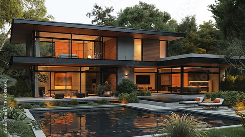 Craft a modern house with adaptable spaces, allowing residents to customize their living environments.