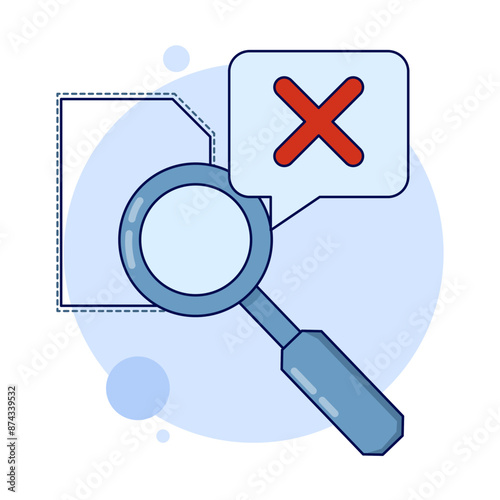 concept Search no results. the search yielded no results. File management administration, data archiving, modern graphic elements for landing page, blank state ui, infographics, icons.
