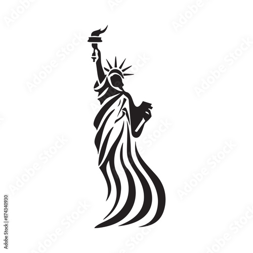 Statue Of Liberty Logo Images. illustration of a statue of liberty isolated on white