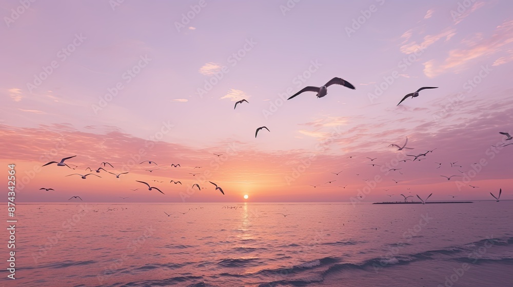 Fototapeta premium sunset over the sea