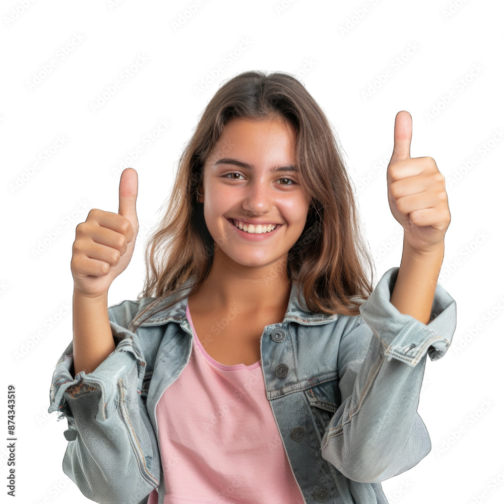 woman showing thumbs up, Transparent background or PNG file. woman showing thumbs up, Transparent background or PNG file.
