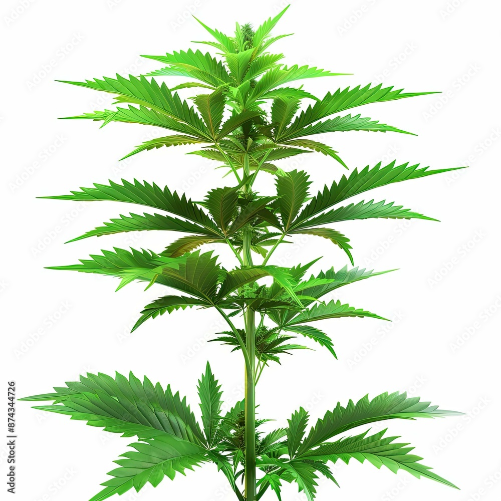 A bush plant isolated on a white background A bush plant isolated on a white background