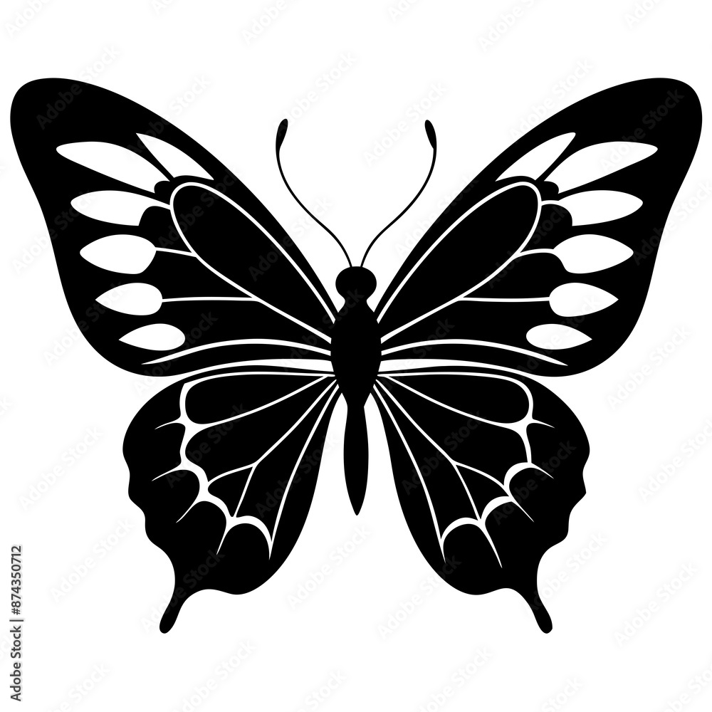 black butterfly silhouette vector illustration. black butterfly silhouette vector illustration.