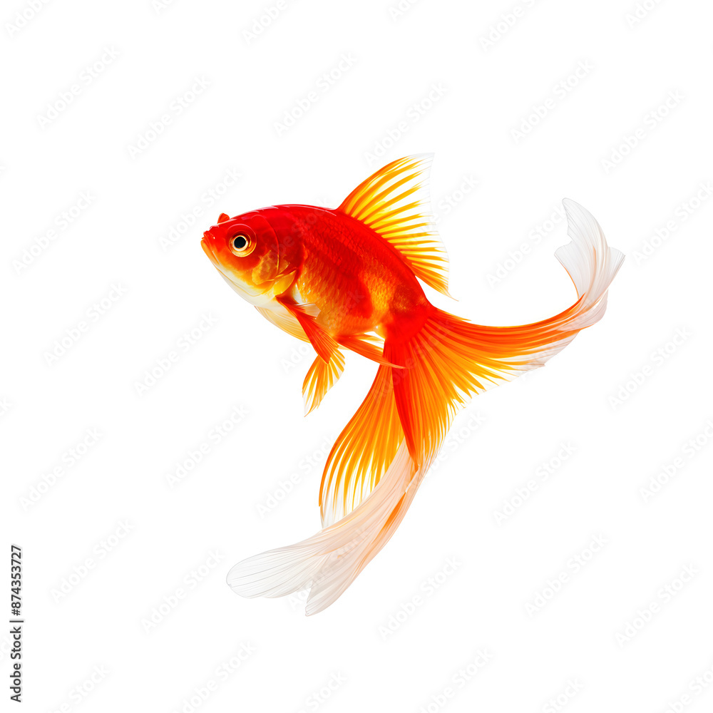 illustration logo of minimalist outline of a goldfish illustration logo of minimalist outline of a goldfish