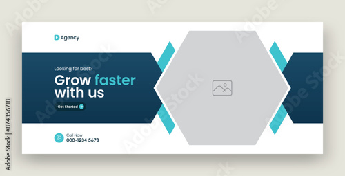 Digital marketing facebook cover web banner template