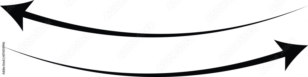 curved arrows icon set. Vector set of trendy long arrows left and right in flat style. Black arrows vector illustration. Icons isolated .Straight long right vector arrow icon design curved arrows icon set. Vector set of trendy long arrows left and right in flat style. Black arrows vector illustration. Icons isolated .Straight long right vector arrow icon design