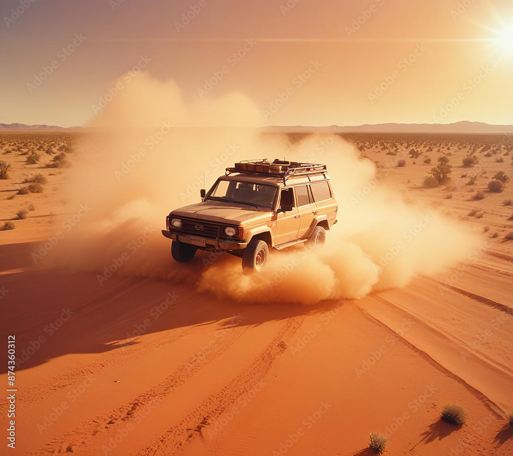 3d photo of a off road car wallpaper made with generative AI 3d photo of a off road car wallpaper made with generative AI
