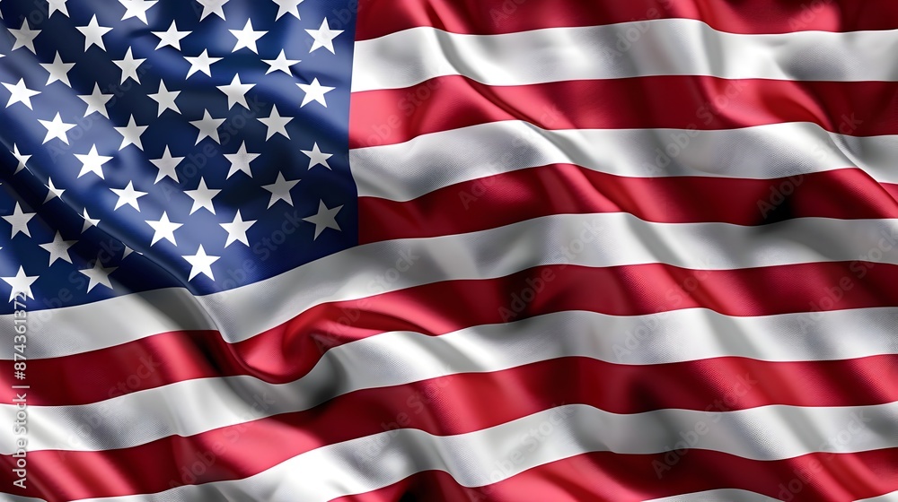 Vibrant Waving American Flag Backdrop Showcasing Pride and Freedom of United States of America Vibrant Waving American Flag Backdrop Showcasing Pride and Freedom of United States of America