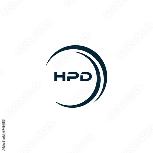 HPD logo. H P D design. White HPD letter. HPD, H P D letter logo design. H P D letter logo design in GOLD, GOLDEN LOGO, THREE, style. letter logo set in one artboard. H P D letter logo vector design.	 photo