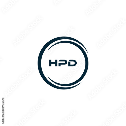 HPD logo. H P D design. White HPD letter. HPD, H P D letter logo design. H P D letter logo design in GOLD, GOLDEN LOGO, THREE, style. letter logo set in one artboard. H P D letter logo vector design.	 photo