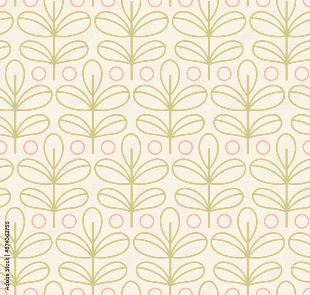 Modern cute floral art deco seamless pattern. Vector damask illustration with leaves. Decorative botanical background. Modern cute floral art deco seamless pattern. Vector damask illustration with leaves. Decorative botanical background.