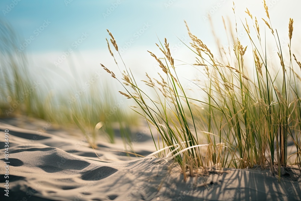 close up of a nordic beach near some grass and sand close up of a nordic beach near some grass and sand