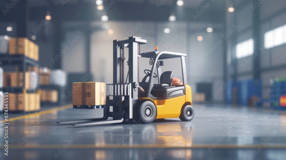 Forklift in a Warehouse Forklift in a Warehouse