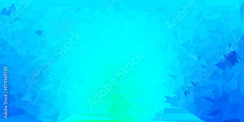 Dark blue, green vector triangle mosaic wallpaper.