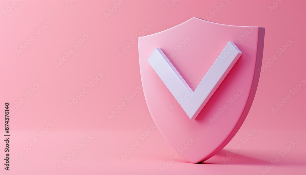 3d Shield Check Mark Icon: Security Concept With Successful Verification And Creative Design For Antivirus And Medical Health Protection. 3d Render Icon. 3d Shield Check Mark Icon: Security Concept With Successful Verification And Creative Design For Antivirus And Medical Health Protection. 3d Render Icon.