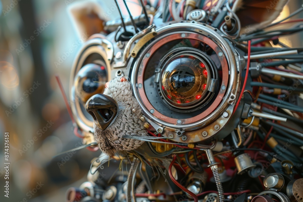 Fototapeta premium steampunk robot hedgehog