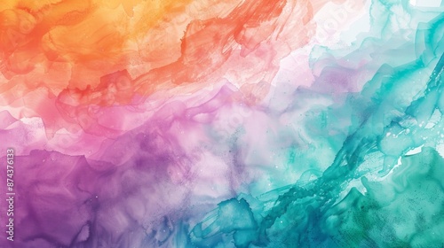 Abstract Watercolor Painting with Vibrant Colors