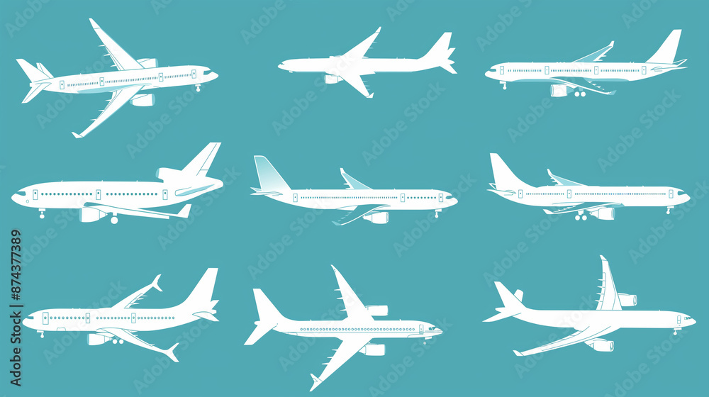 set of airplanes set of airplanes