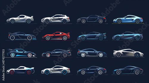 set of car  icons photo