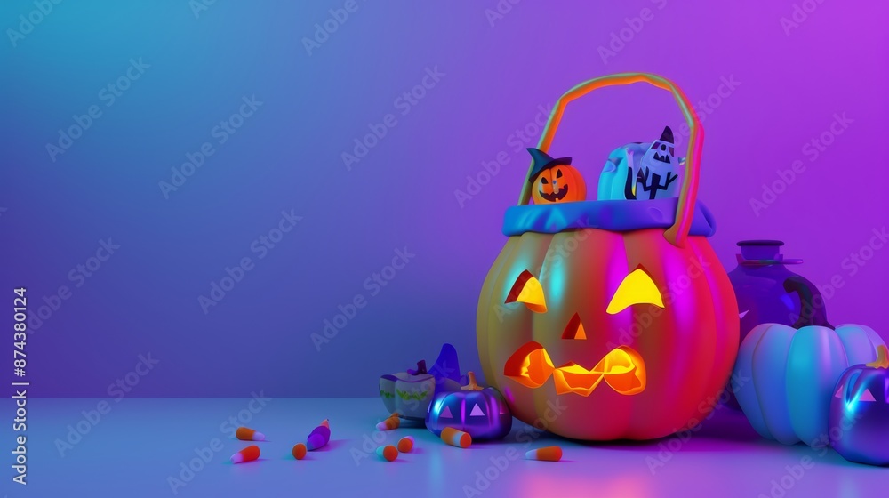 Fototapeta premium Halloween background with Pumpkin
