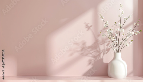 Pastel Background 3d Rendering Of Home Interior Decor Vase: A Stylish And Modern Addition To Any Living Space, Perfect For Decoration.