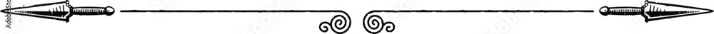Medieval Fantasy Daggers and Spirals Header Graphic Medieval Fantasy Daggers and Spirals Header Graphic