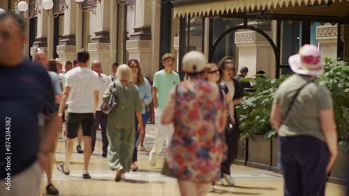 Wallpaper Mural Milan, Italy, Duomo, Galleria Vittorio Emanuele, Piazza del Duomo, cityscape, urban life, people, crowd, architecture, Italian culture, tourism, fashion, historical landmarks, Milan Cathedral, Torontodigital.ca