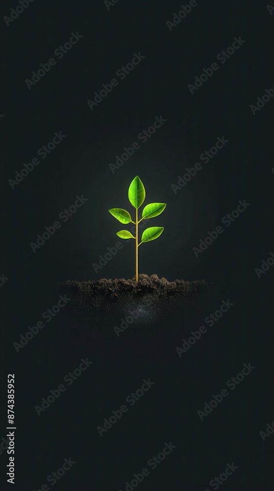 Minimalist illustration of a green sprout emerging from the ground with the word 'ZOC' written below.
