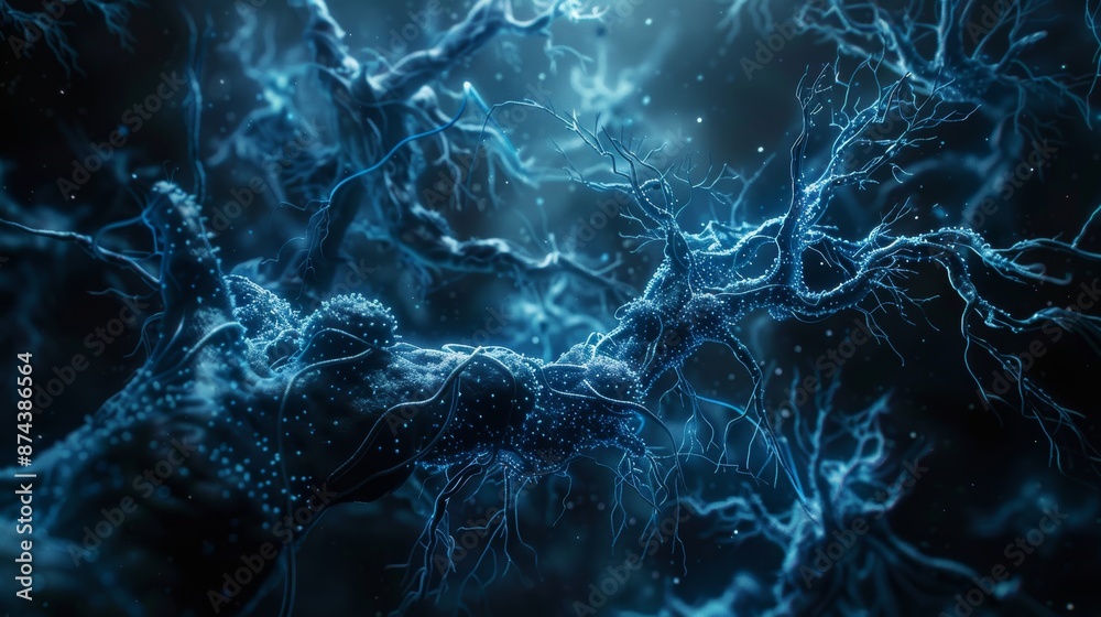 Brain Function Concept, Neurons in Action Generative AI Brain Function Concept, Neurons in Action Generative AI