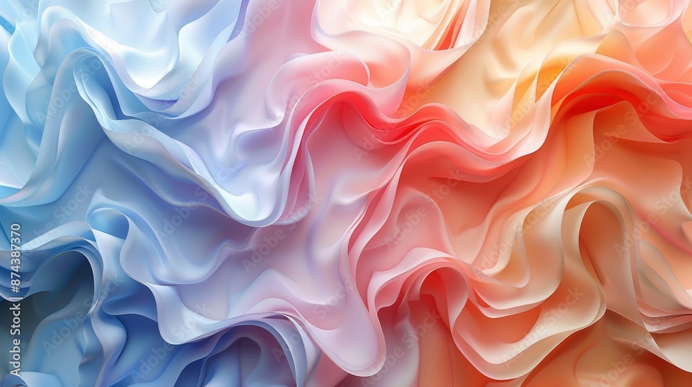 Obraz premium Gradient Art Minimalist Elegance: A 3D illustration showcasing the minimalist elegance of gradient art