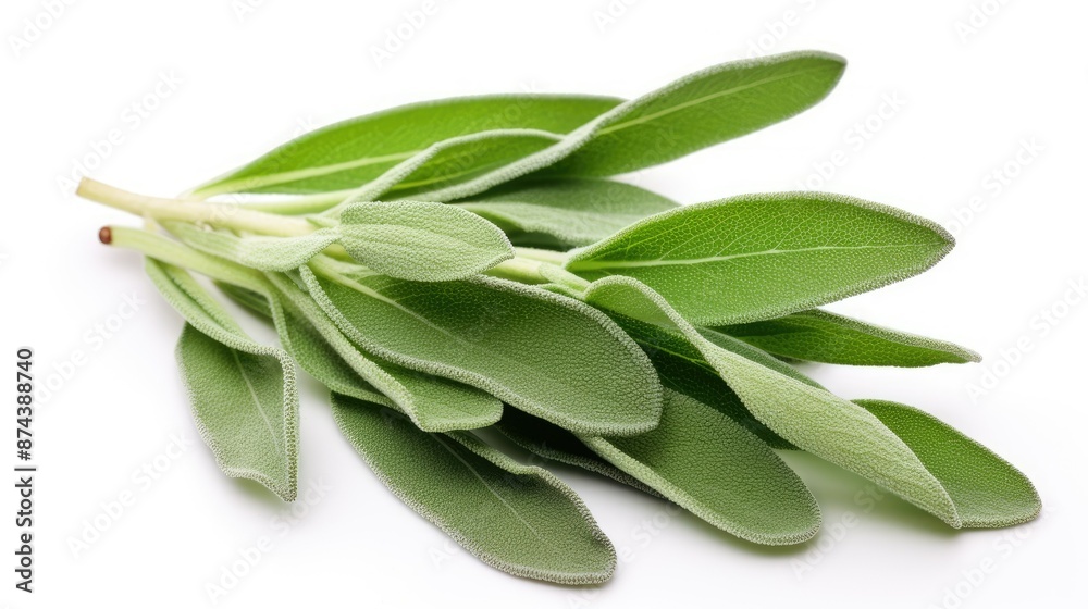 bay leaves on white background bay leaves on white background