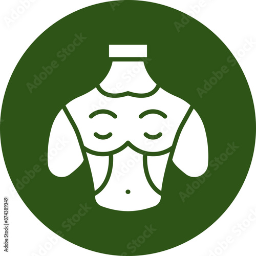 Chest Glyph Green Circle Icon