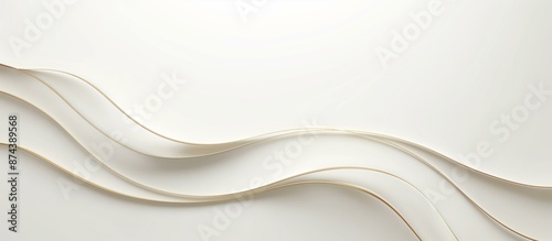 A white background with elegant golden lines forming smooth, flowing curves.