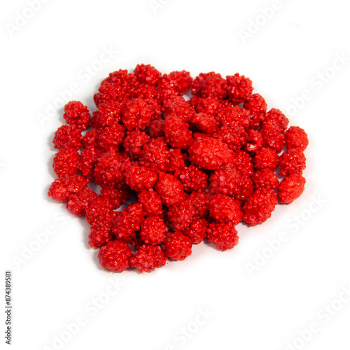 French Burnt Peanuts on White Background