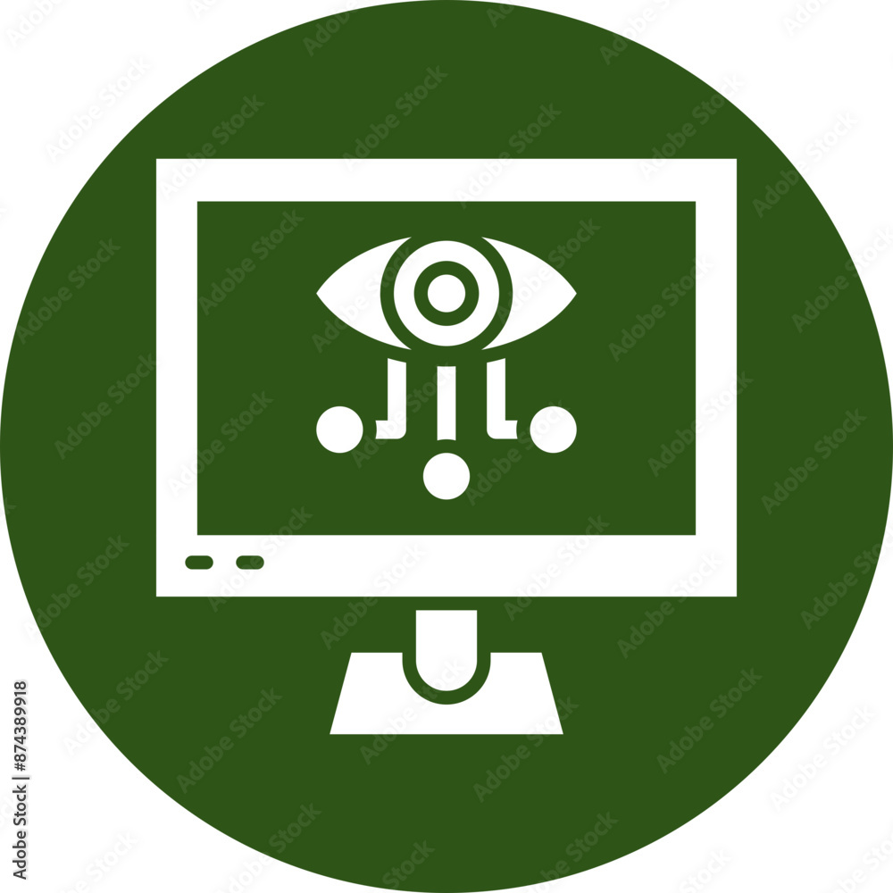 Data Visualization Glyph Green Circle Icon Data Visualization Glyph Green Circle Icon