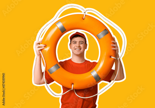 Portrait of male lifeguard ...