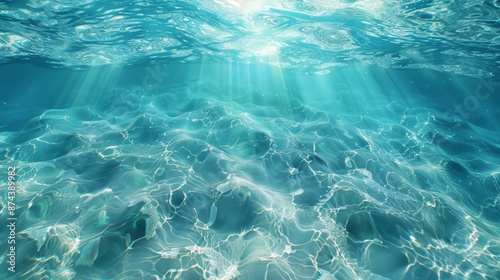 Peaceful Ocean Scene for Underwater Shots Generative AI © AlexandraRooss