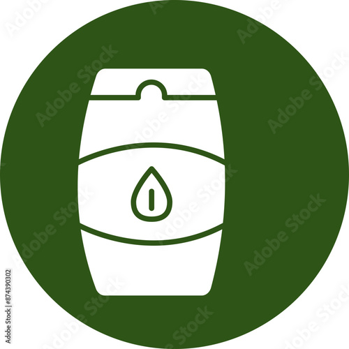 Shampoo Glyph Green Circle Icon