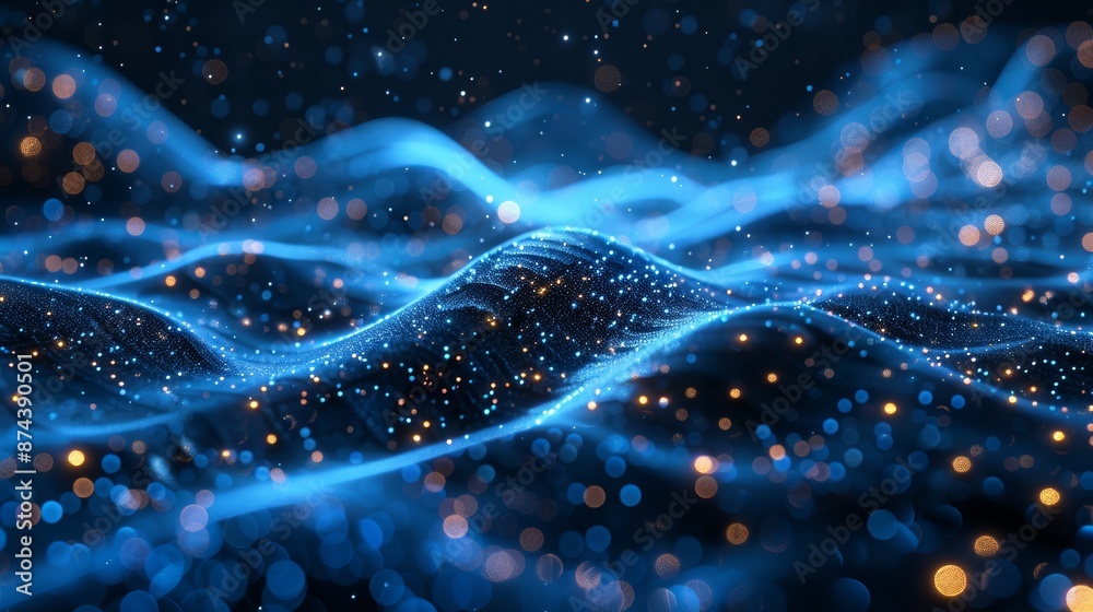 Futuristic Digital Background for Tech and AI Concepts Generative AI