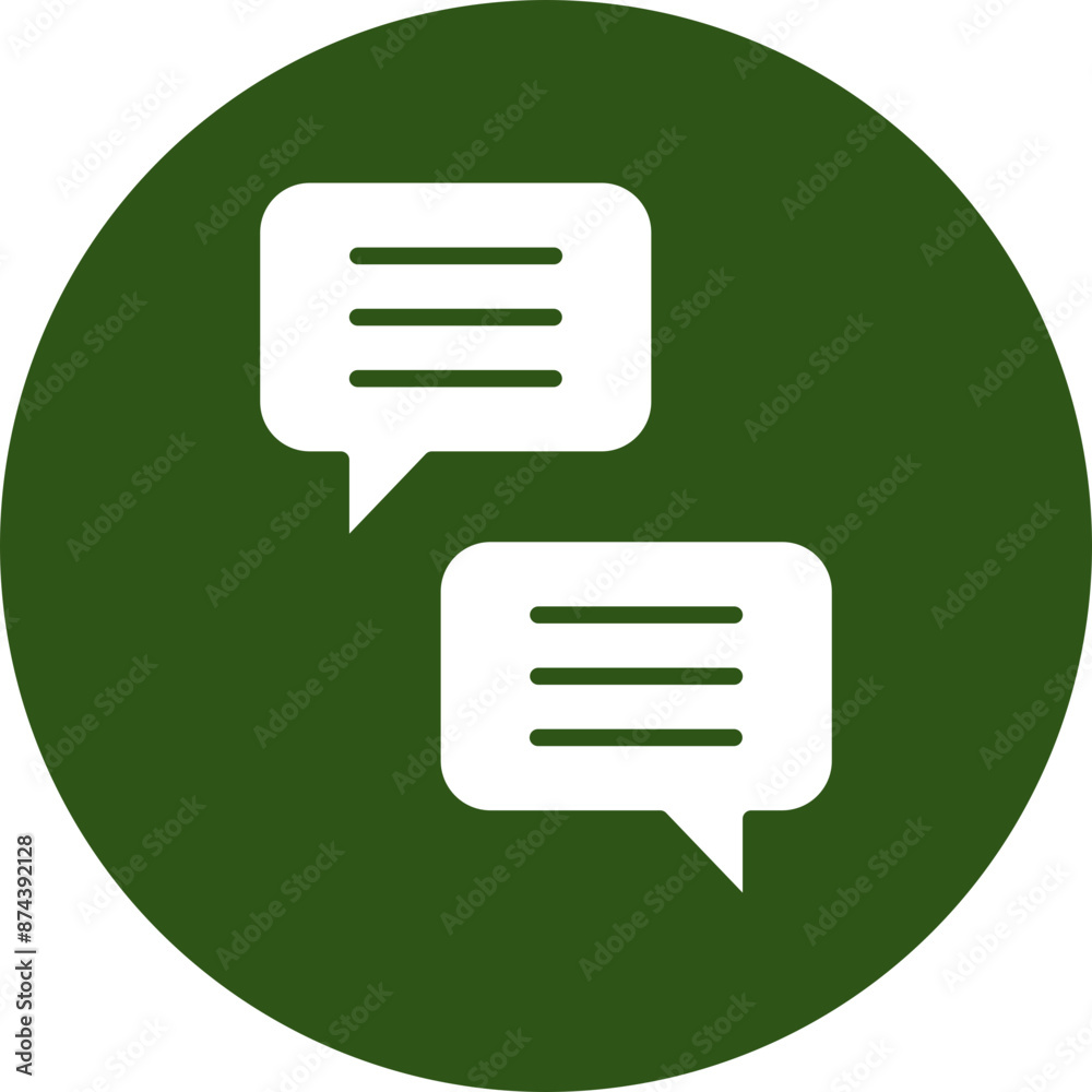 Chatting Glyph Green Circle Icon Chatting Glyph Green Circle Icon