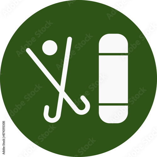 Sport equipment Glyph Green Circle Icon