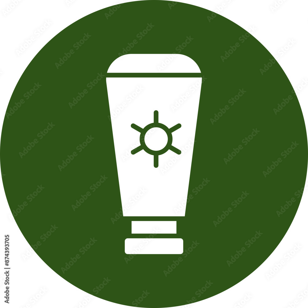 Sunscreen Glyph Green Circle Icon Sunscreen Glyph Green Circle Icon