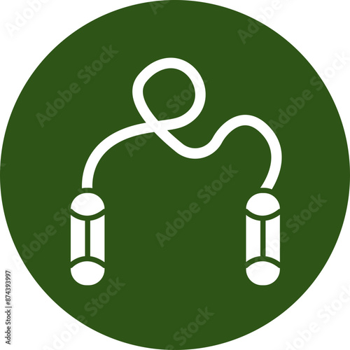 Skipping Glyph Green Circle Icon